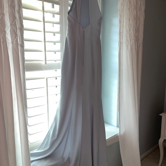 Light Blue Halter Long Dress - Picture 3 of 10